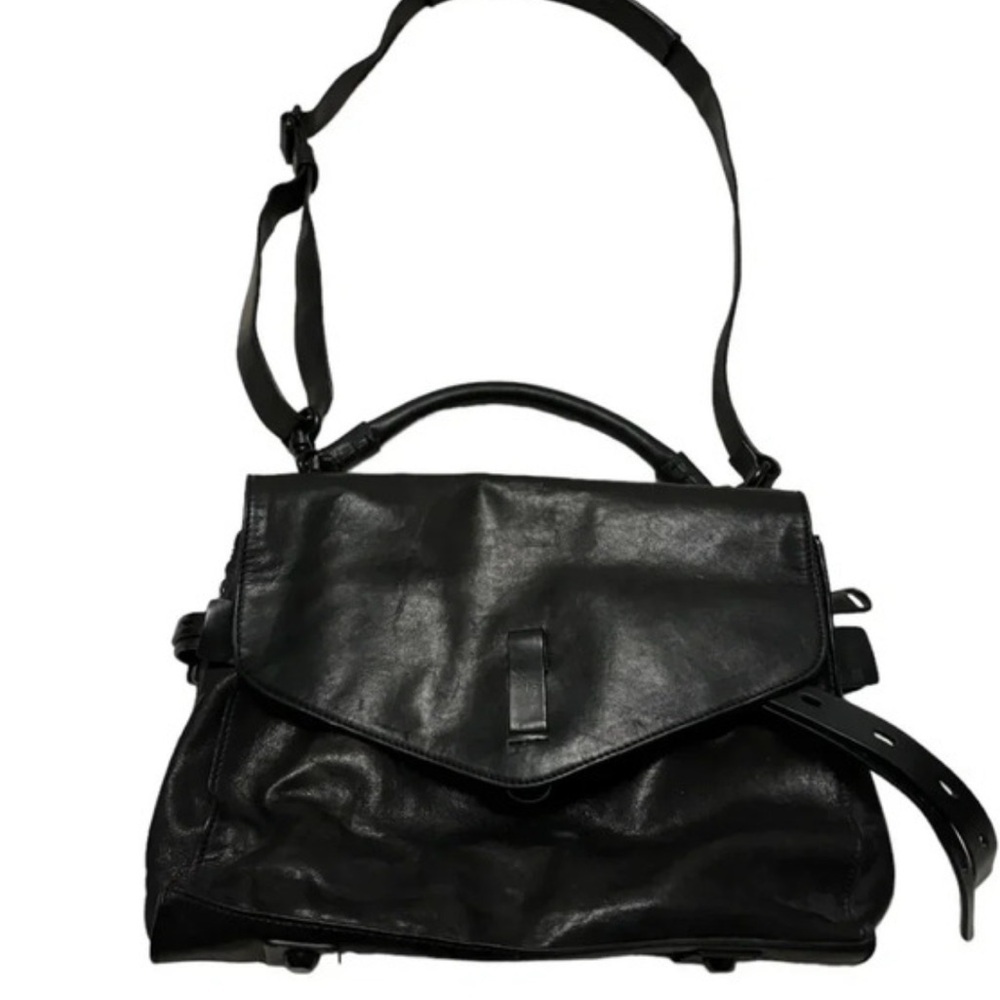 Gryson Leather Crossbody Classic Black Satchel
